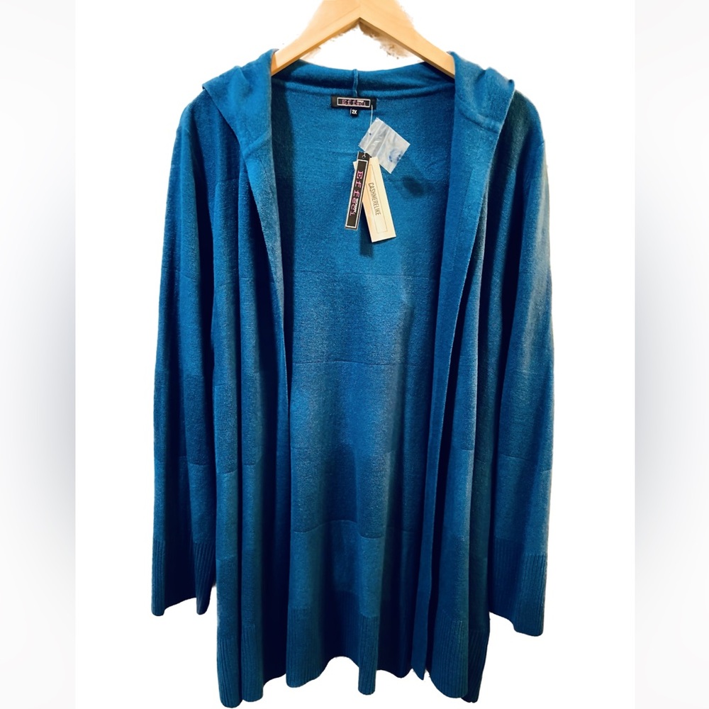 Effeci Woman Soft Hooded Cardigan Sweater 2x